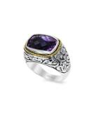 Effy Amethyst 18k Yellow Goldplated Sterling Silver Ring