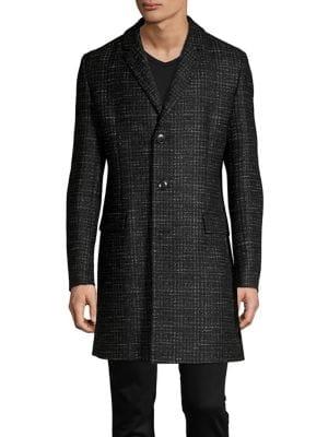 Hugo Boss Migor Check Overcoat