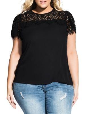 City Chic Plus Victorian Lace Top
