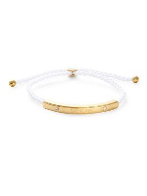 Kate Spade New York Crystal Shine On Braided Slider Bracelet