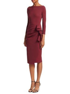 Chiara Boni La Petite Robe Zelma Side Ruffle Midi Dress