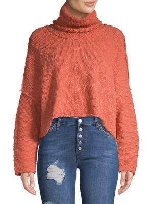 Free People Textured Funnelneck Sweater