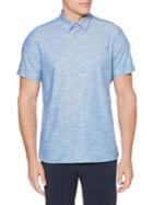 Perry Ellis Solid Cotton Slub Button-down Shirt