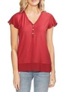 Vince Camuto Ethereal Dawn Cap-sleeves Layered Top
