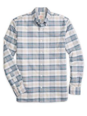 Brooks Brothers Red Fleece Plaid Cotton Oxford Shirt