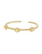 Ripka Angelica Canary Cubic Zirconia And 14k Yellow Gold Cuff Bracelet