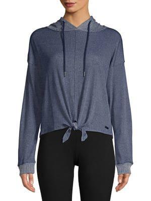Marc New York Performance Cropped Tie-hem Top