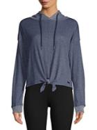 Marc New York Performance Cropped Tie-hem Top