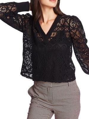 1.state V-neck Lace Top