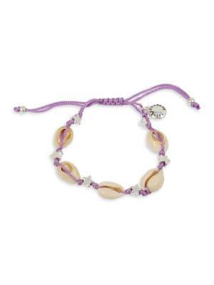 Bcbgeneration Stonewashed Puka Shell & Star Adjustable Pulley Bracelet