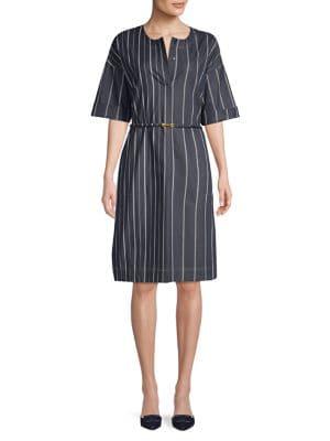Donna Karan Striped Shift Dress