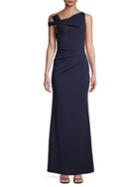 Quiz One-shoulder Side Bow Evening Gown