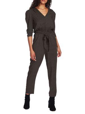1.state Geometric-print V-neck Jumpsuit