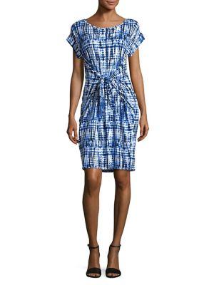 Jones New York Printed Cap-sleeve Dress