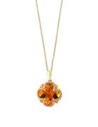 Effy Faceted Citrine Inlay Chain Necklace
