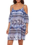 Bleu By Rod Beattie Printed Cold-shoulder Coverup