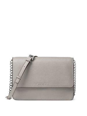 Michael Michael Kors Logo Large Leather Crossbody Bag