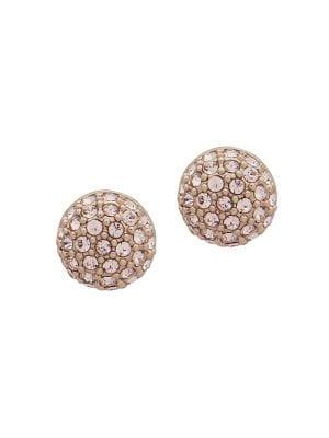 Givenchy Crystal Pave Button Earrings