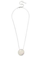 Kenneth Cole Shell Inlay Mother-of-pearl Pendant Necklace