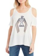 Jessica Simpson Nova Cold-shoudler Graphic Tee