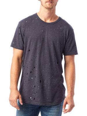 Alternative Postgame Paint Splatter Washed Slub Crew T-shirt