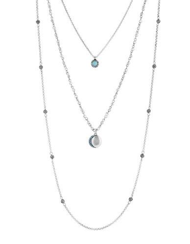 Lucky Brand Turquoise Pave Lucky Layer Necklace