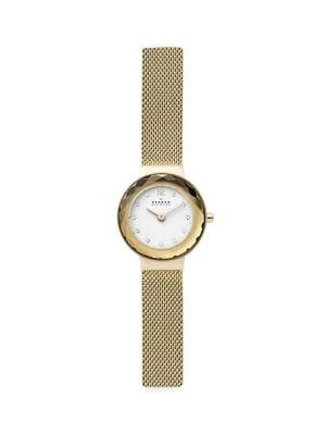 Skagen Leonora Goldtone Mesh Bracelet Watch
