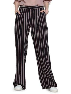 Walter Baker Unique Striped Wide-leg Pants