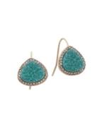 Lonna & Lilly Goldtone, Crystal & Turquoise Teardrop Earrings