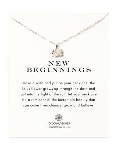 Dogeared Reminders Lotus Pendant Necklace