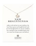 Dogeared Reminders Lotus Pendant Necklace