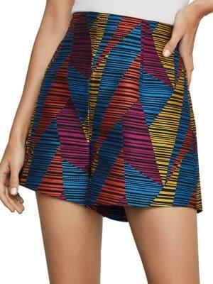 Bcbgmaxazria Geo-print Striped Shorts
