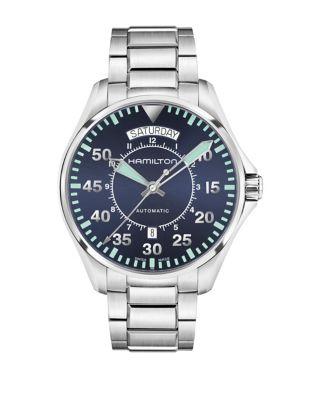 Hamilton Khaki Aviation Stainless Steel Automatic Bracelet Watch