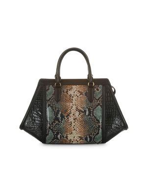 Brahmin Serpentine Patchouli Arden Leather Satchel