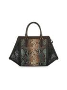 Brahmin Serpentine Patchouli Arden Leather Satchel