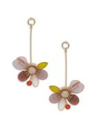 Design Lab Crystal Flower Drop Earrings