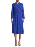 Vero Moda Printed Long-sleeve Midi Dress