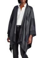 Lauren Ralph Lauren Plaid Patchwork Cotton-blend Poncho