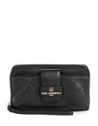 Karl Lagerfeld Paris Quilted Leather Tech Wallet