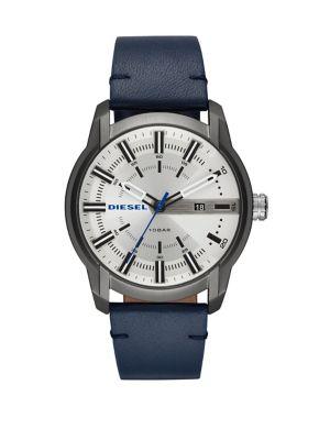 Diesel Armbar Leather-strap Watch