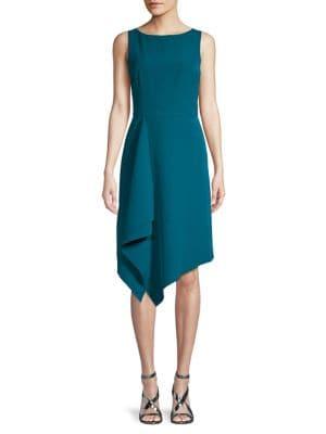 Vince Camuto Handkerchief-hem Crepe Sheath Dress