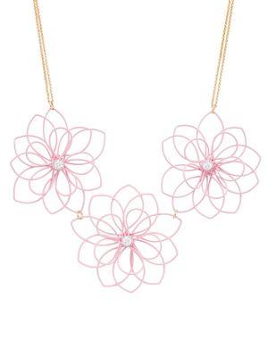 Design Lab Crystal Floral Necklace