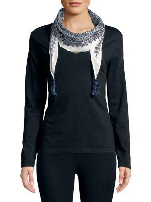 Lauren Ralph Lauren Diamond Tassel Scarf