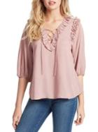 Jessica Simpson Lucia Lace-up Blouse