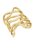 Oscar De La Renta Goldtone Wave Cuff Bracelet