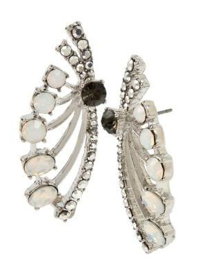 Betsey Johnson Silvertone Spray Earrings