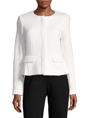 Calvin Klein Textured Long-sleeve Blouse