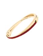 Michael Kors Holiday Color Rush Cubic Zirconia Goldtone Crisscross Hinged Bracelet