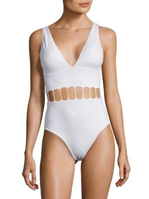 Peixoto Jade One-piece Cutout Swimsuit