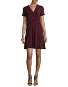 Michael Michael Kors Raspberry Short Sleeve Dress